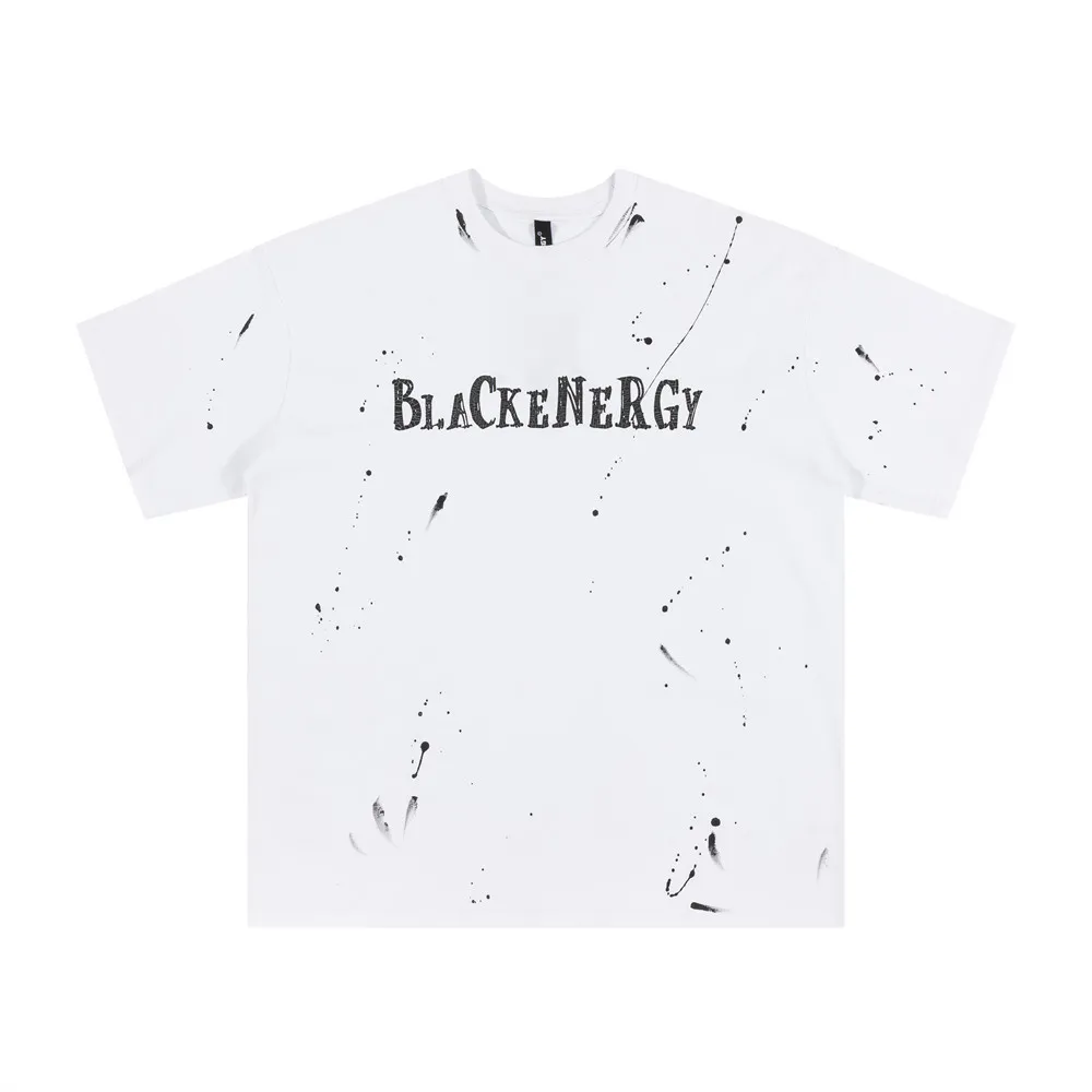 Fashion Splash-ink Short-sleeved Men's Top