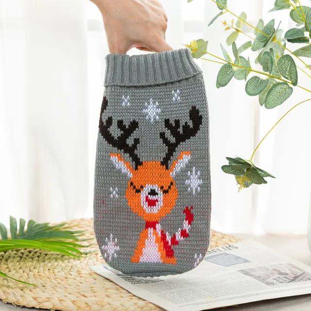 Autumn And Winter Cat And Dog Clothing Bichon Frise And Corgi Knitted Sweaters Woven Sweater 04 - Shop at LoveMi