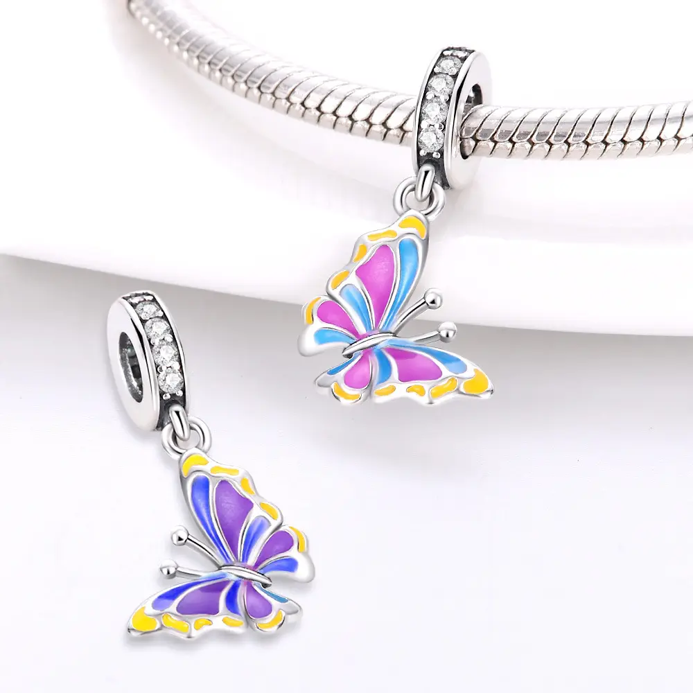 Delicate Butterfly Series Beaded Pendant Bracelet