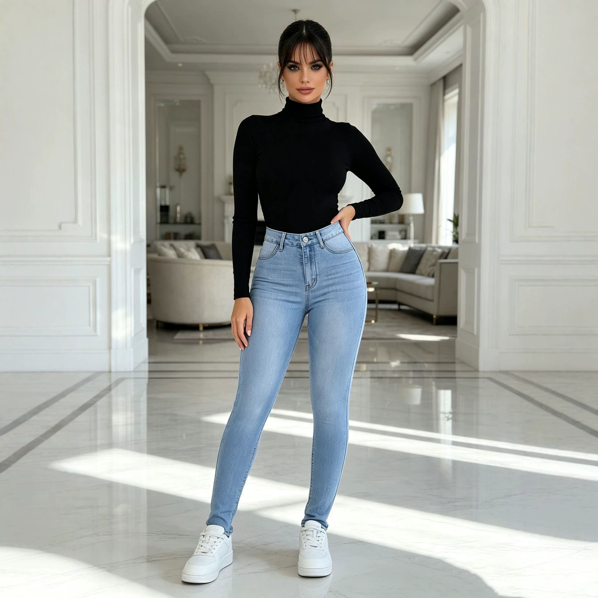 American-standard Stretch Slim-fit Jeans For Women