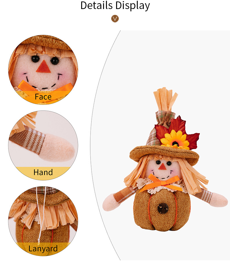 Title 4, Harvest Season Sunflower Maple Leaf Scarecrow D...