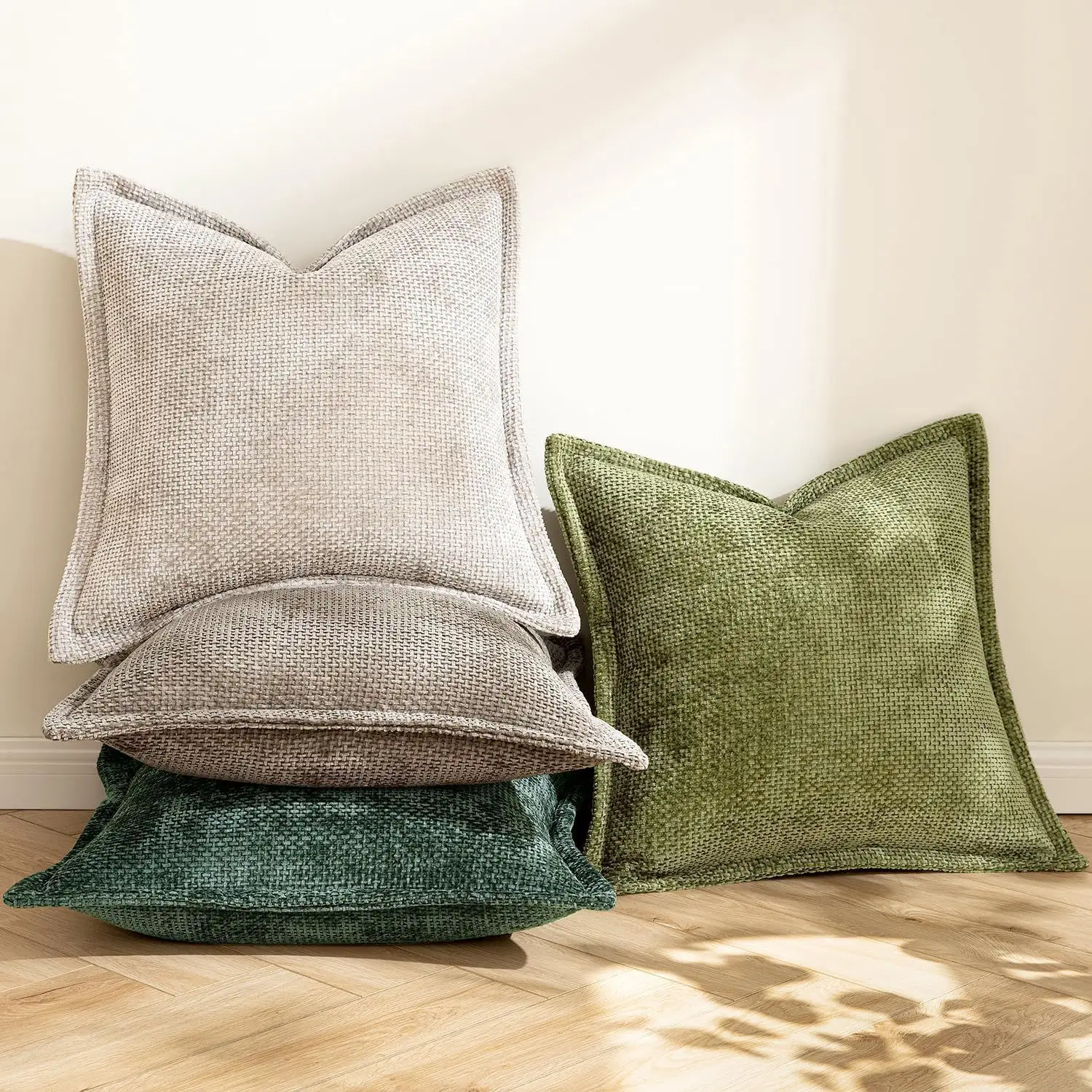 Cross-checkered Trim Throw Pillow