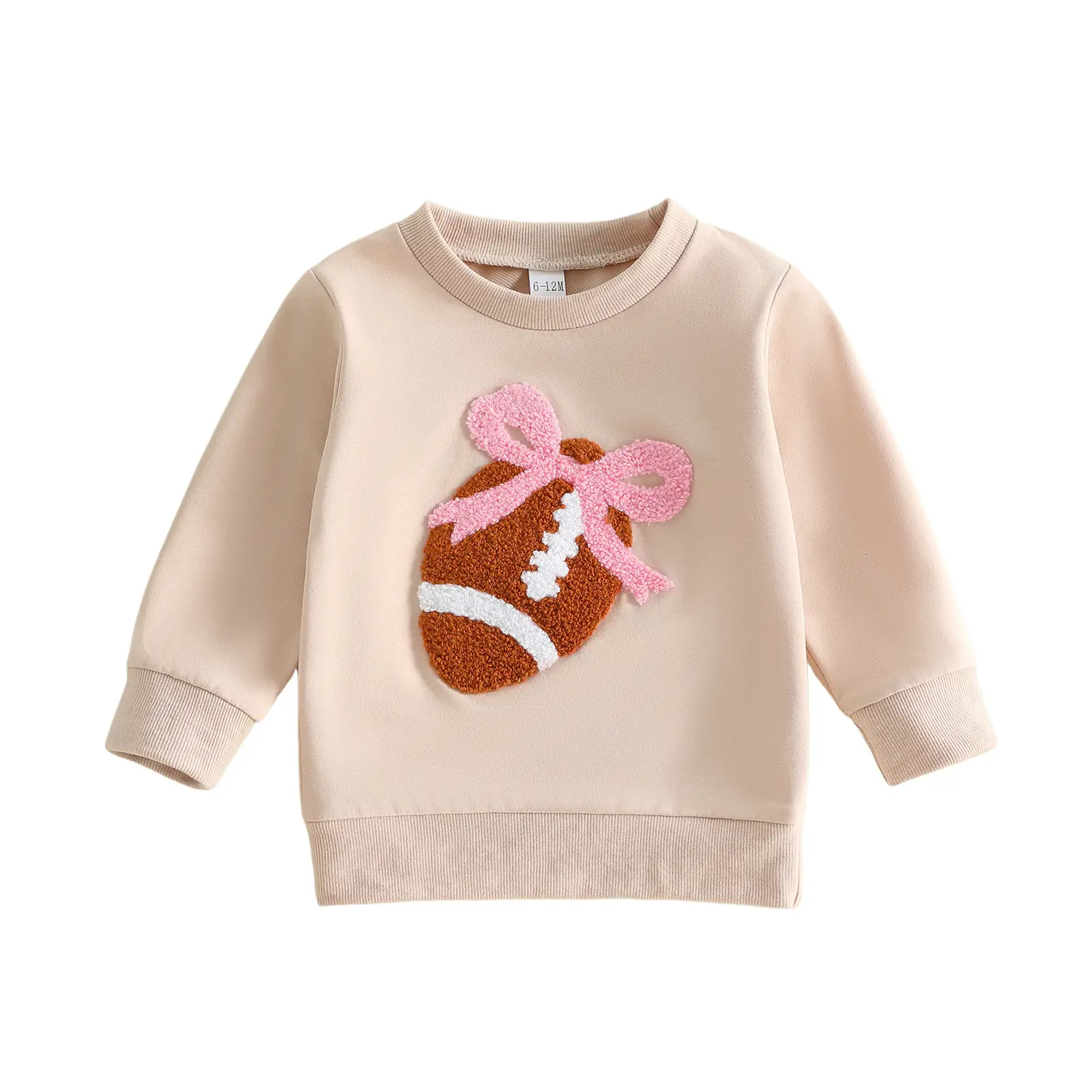 Towel-embroidered Long-sleeve Hoodie Casual Pullover