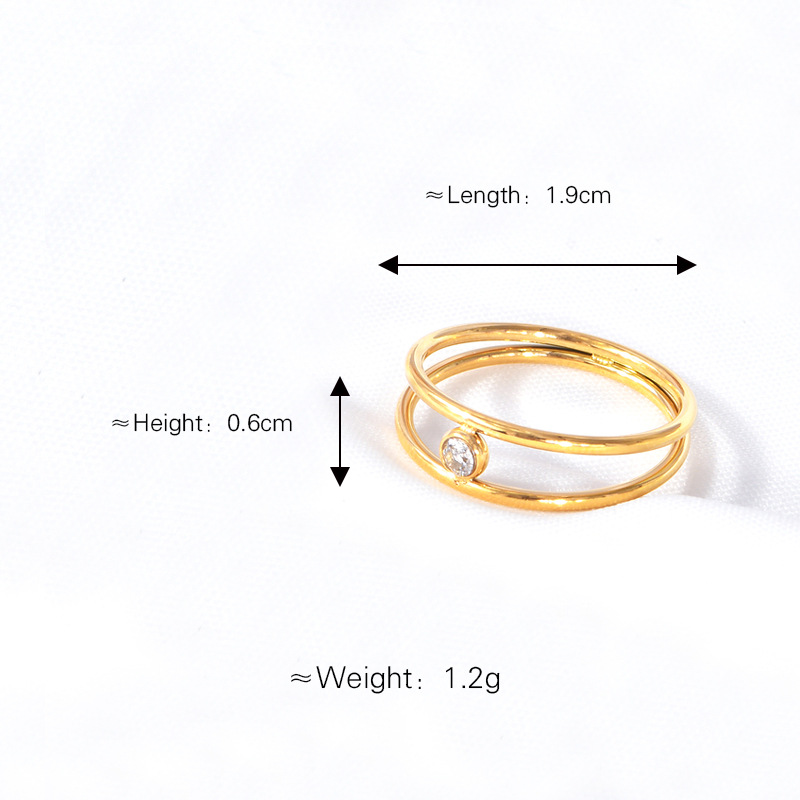 Geometric Ins Niche Titanium Steel No Fading Open Ring