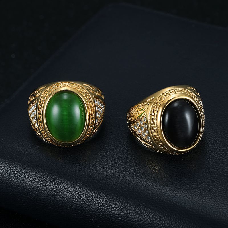 Casual Stainless Steel Titanium Mens Ring