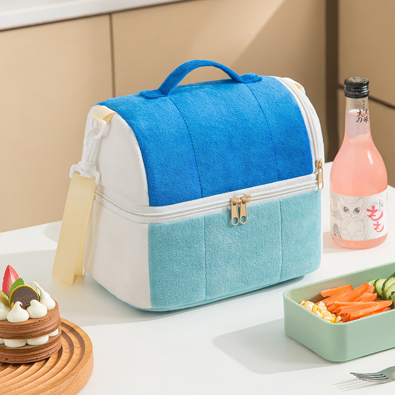 Insulated Bag A Portable Single-shoulder Tote For Storing Lunch Boxes