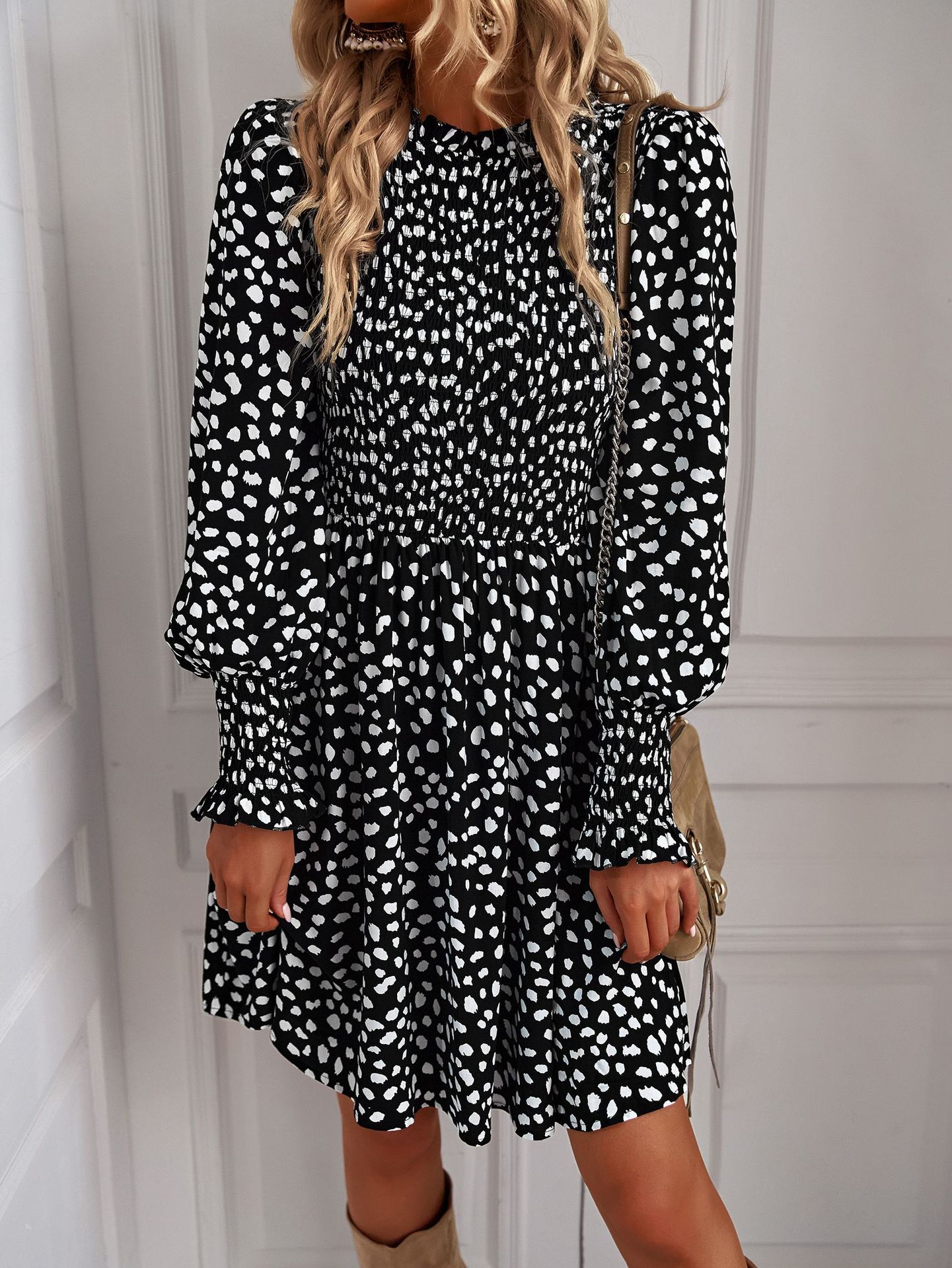 Women's Fashion Casual Long Sleeve Dress