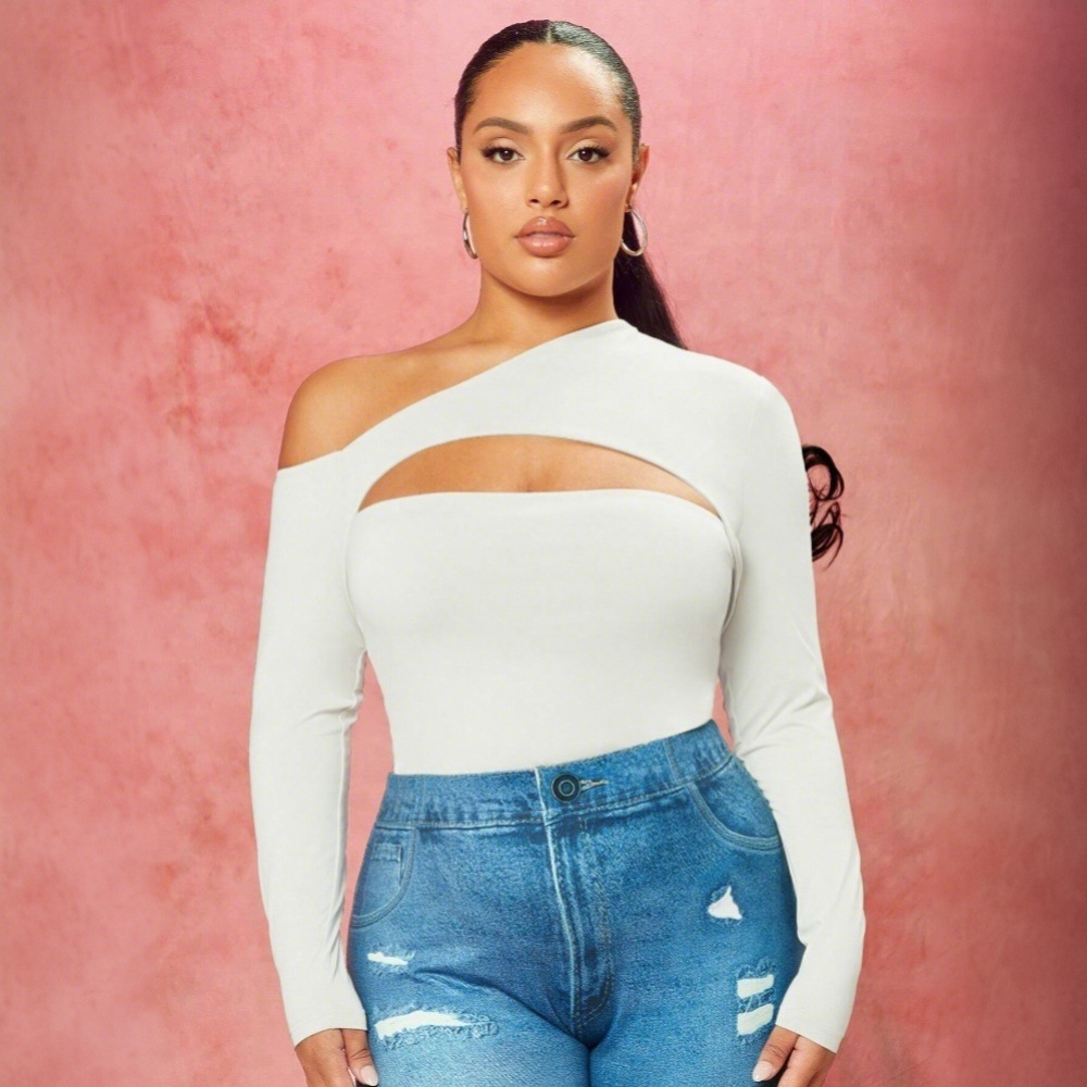 Women's Elegant Intellectual Style New Diagonal Collar Slim Top