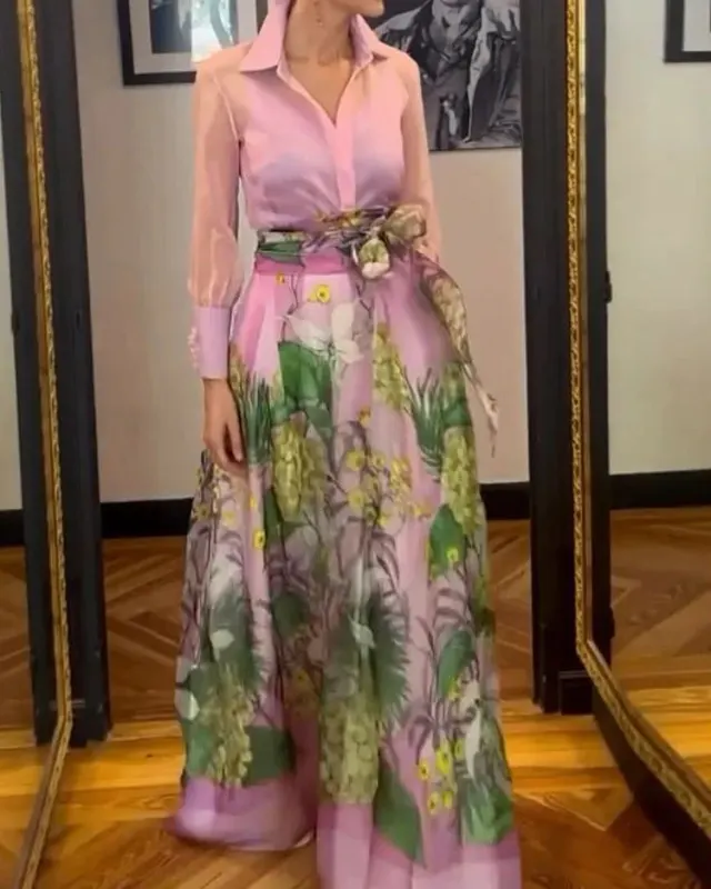 Women's Long sleeved Skirt Two piece Suit Style 2567 L - Shop at LoveMi