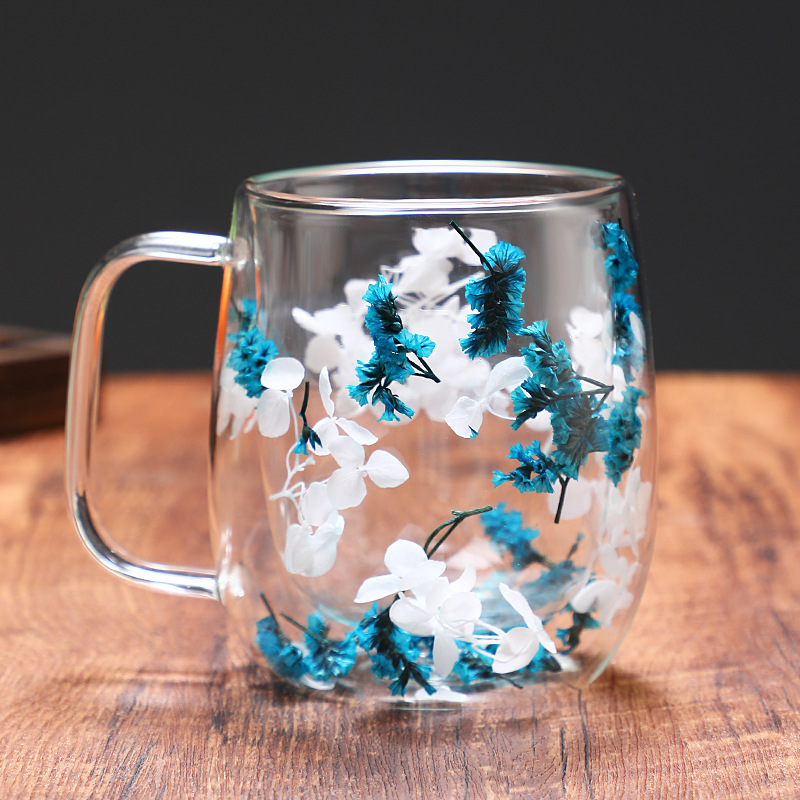 390ml White And Blue Mug