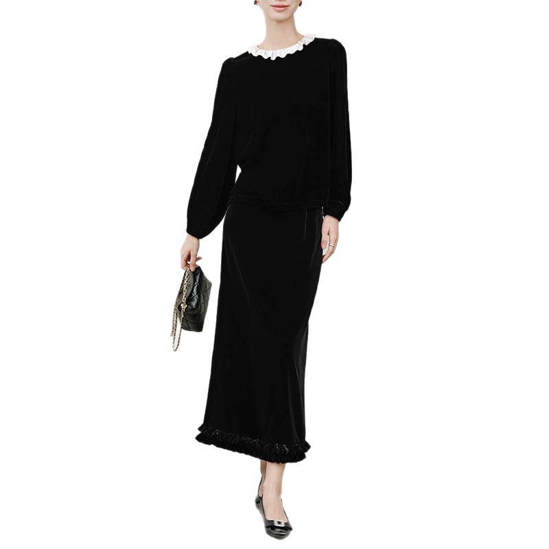 Ruffled Hem Long Skirt, picture 5 of 6