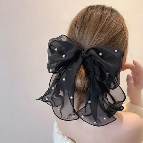 Big Lace White High-grade Hair Accessories Female Back Head