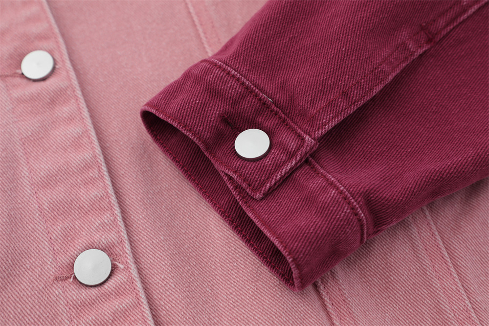 Punk Trendy Color Matching Irregular Denim Clothes Jacket