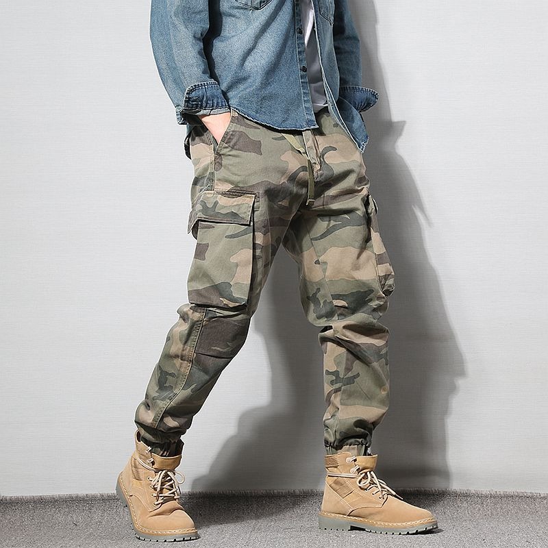 Fashion American Multi-pocket Cargo Pants Men