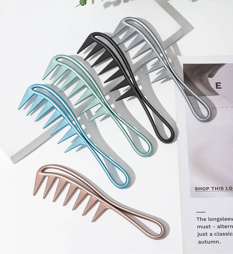 Title 1, Wide-tooth Comb Hair Retro Back Curly Hair Comb...