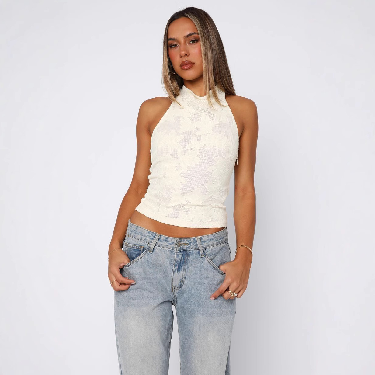 Chic Sexy Form-fitting Backless Top