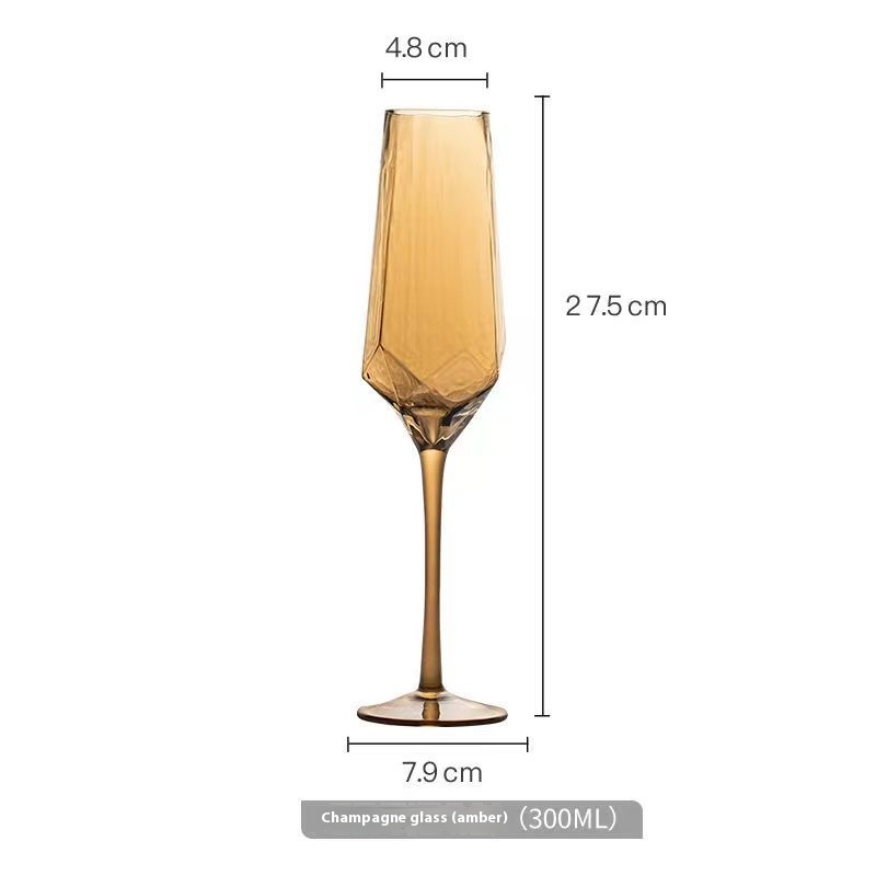 Amber Champagne Glass