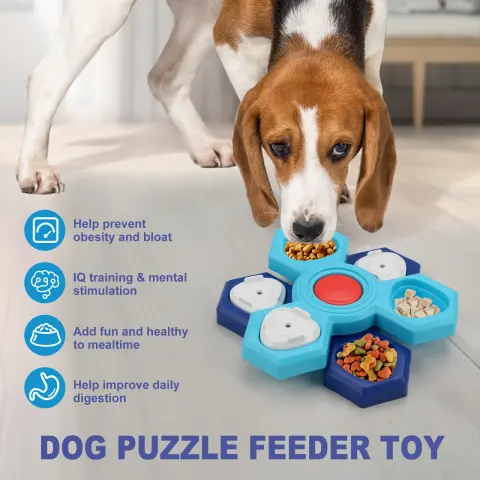 4 Layers Slow Feeder Puzzle Dog Bowls Assemble Eating