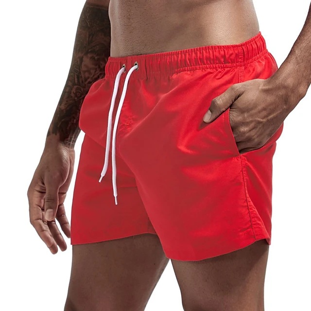 Title 5, Shorts de praia masculinos casuais em cor doce