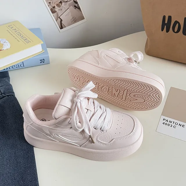All matching And Lightweight Stylish Height Increasing Platform Casual Shoes Pink - Shop at LoveMi