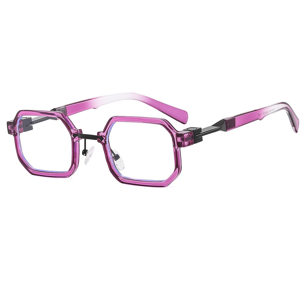 Purple Frame Plain Glasses