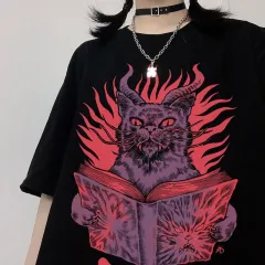 Printed Women's T-shirt Casual Short Sleeve Cool Girl Top - 12Style - View 1