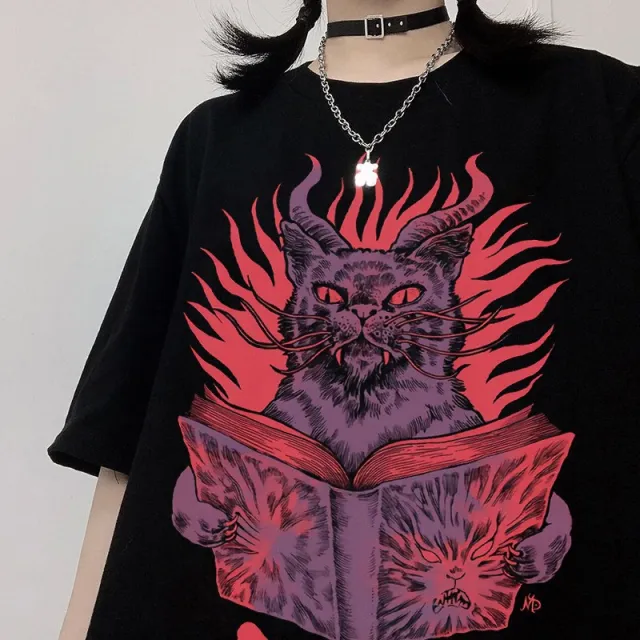 Printed Women's T shirt Casual Short Sleeve Cool Girl Top 12Style - Shop at LoveMi