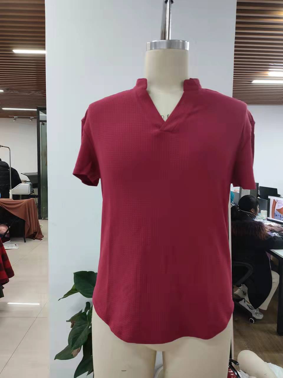 Title 6, V-neck Solid Color European and American New Sl...