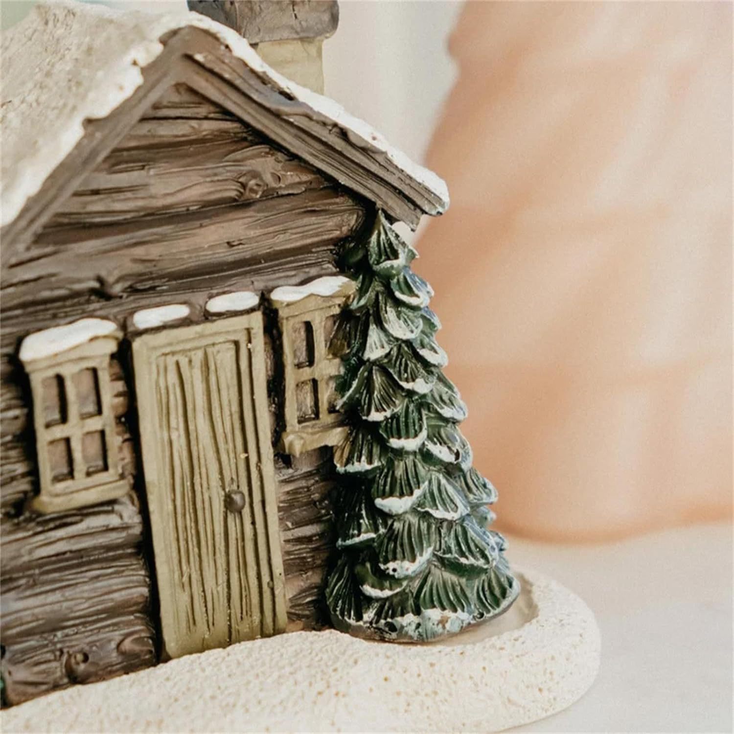 Title 4, Wooden House Snow Winter Incense Cone Burner