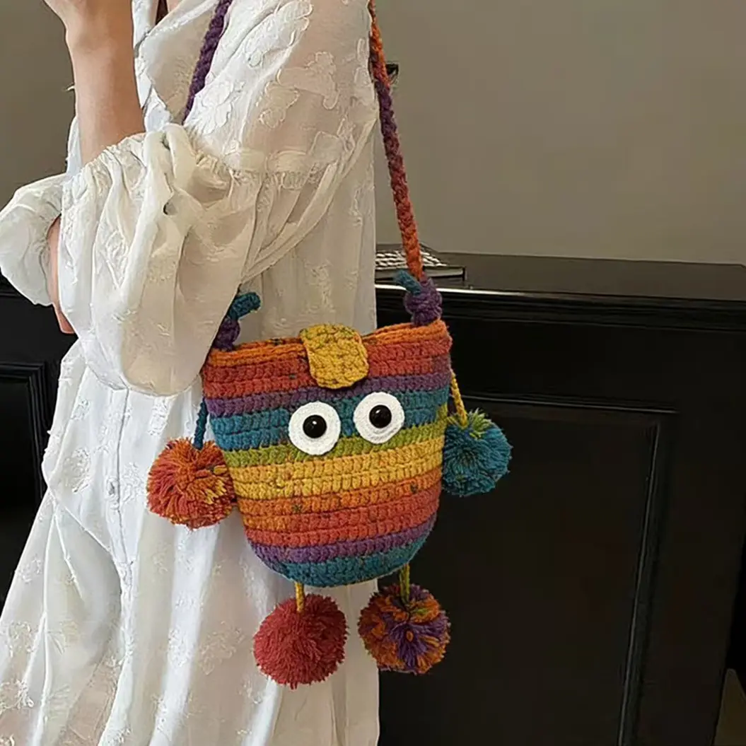 Cute SpringSummer Knitted Crossbody Bag
