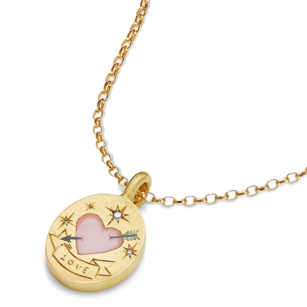 Rebirth Door Hand-Drawn Flower And Heart Pendant Sweater Chain - 21