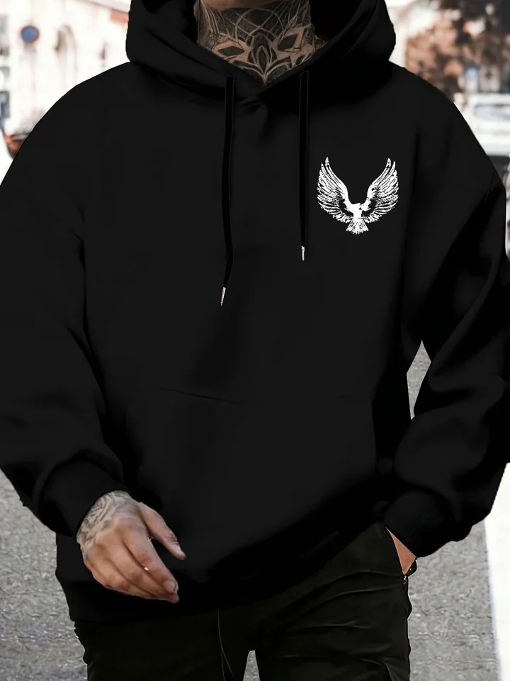 Casual Loose-fitting  Hooded Sweatshirt For Warmth