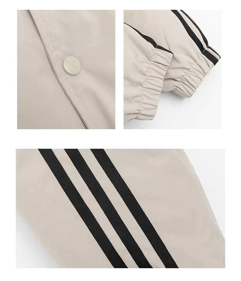 College Style Three-bar Casual Down Men's Student Bread Coat