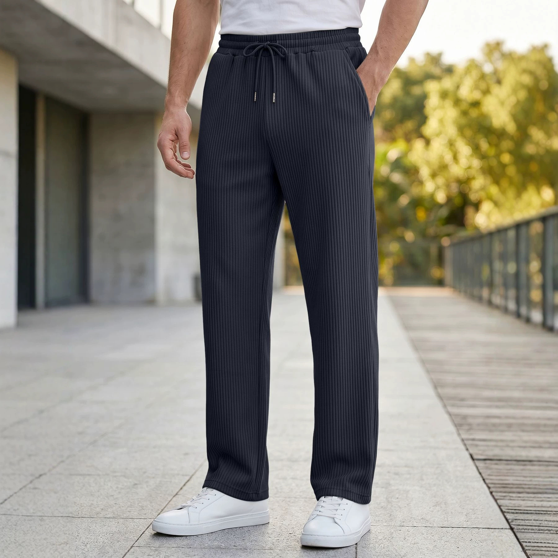 Men's Loose Straight Casual Trousers