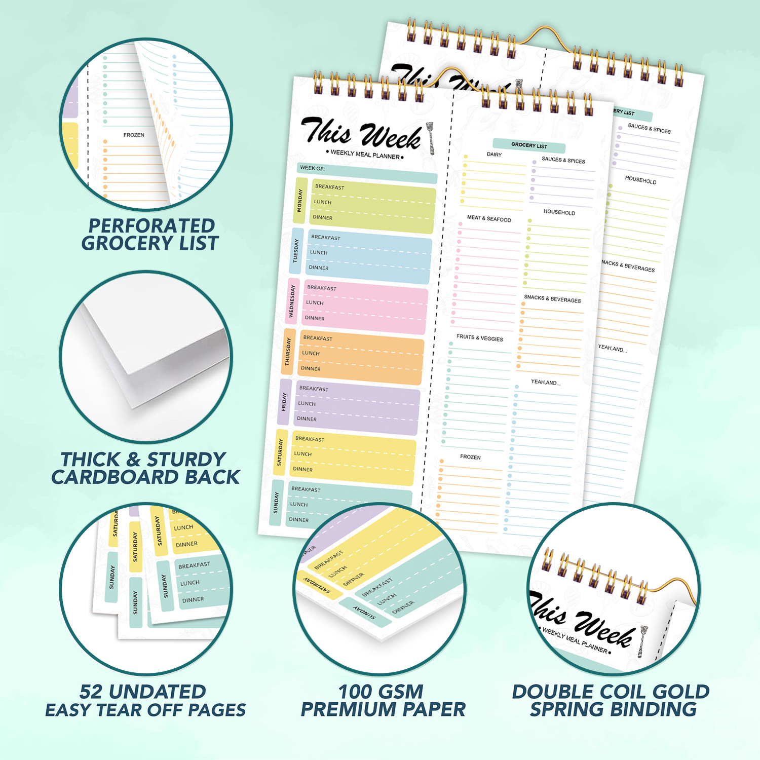 Ins Style Self-discipline Recipes Daily Weekly Notebook Menu