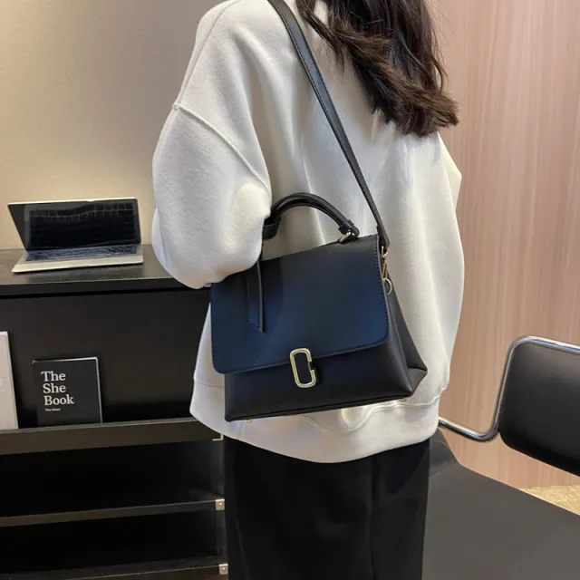 Retro Women's Frosted Small Square Bag Casual Shoulder Bag Black - Shop at LoveMi