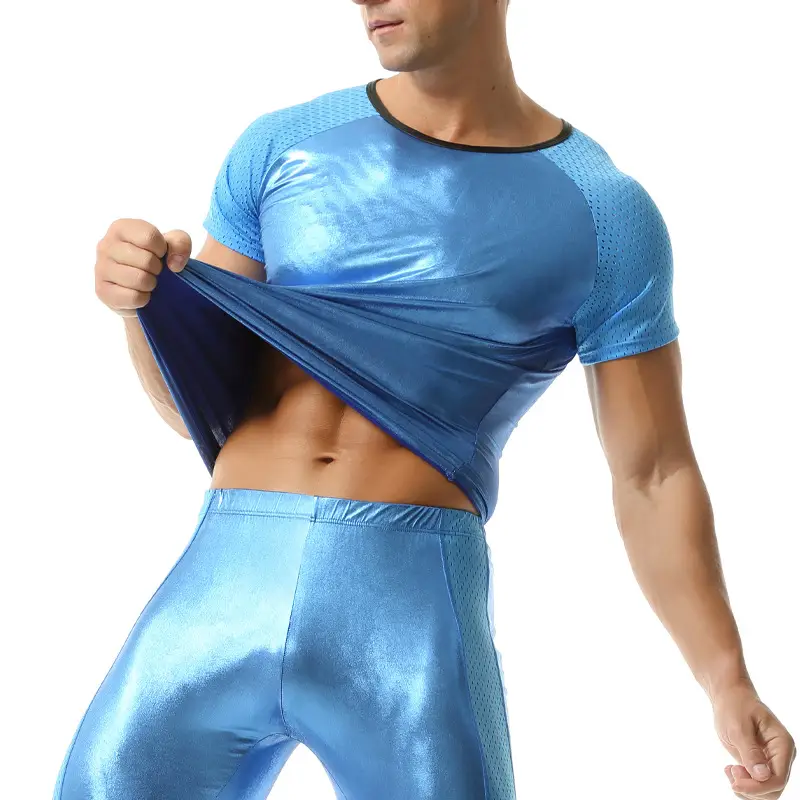 Fashion New Bronzing Short-sleeved T-shirt Men