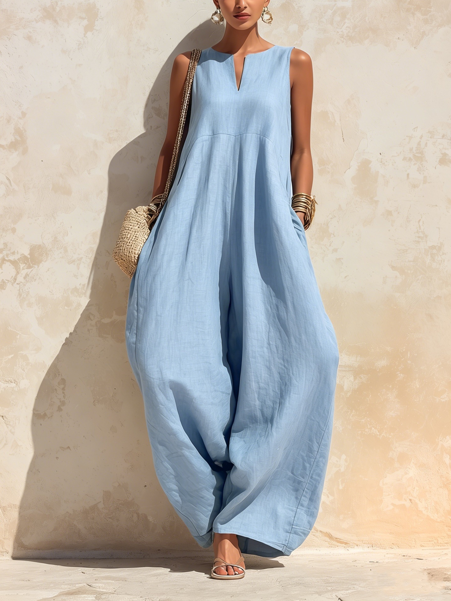 Elegant And Chic Wide-leg Jumpsuit For Women