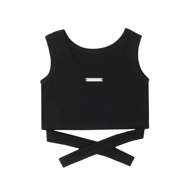 Women's Street Fashion Special interest Design Short Strap Vest Black - Shop at LoveMi