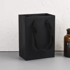 Black Kraft Paper Jewellery Box Bracelet Ring Stud Earrings Handbag - Handbag 155 × 115 × 7Cm - View 1