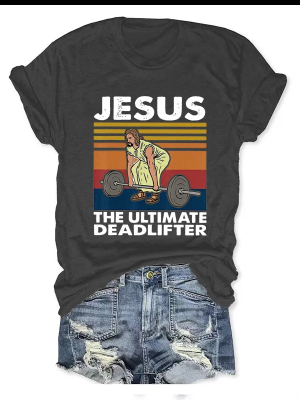 JESUS Printed Women's T shirt Dark Gray - Shop at LoveMi
