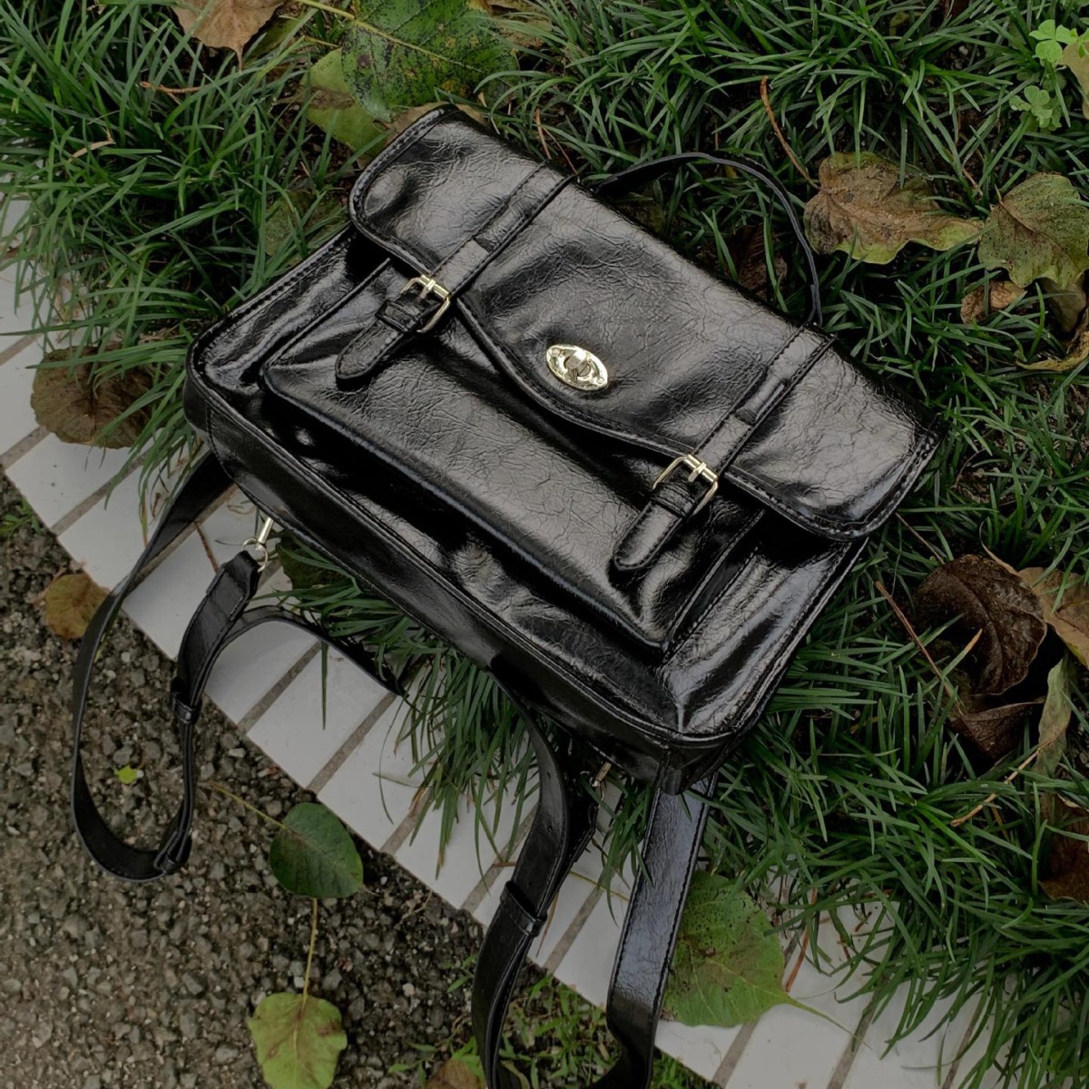 College Style Messenger Bag Class Schoolbag Niche Oil Wax Leather