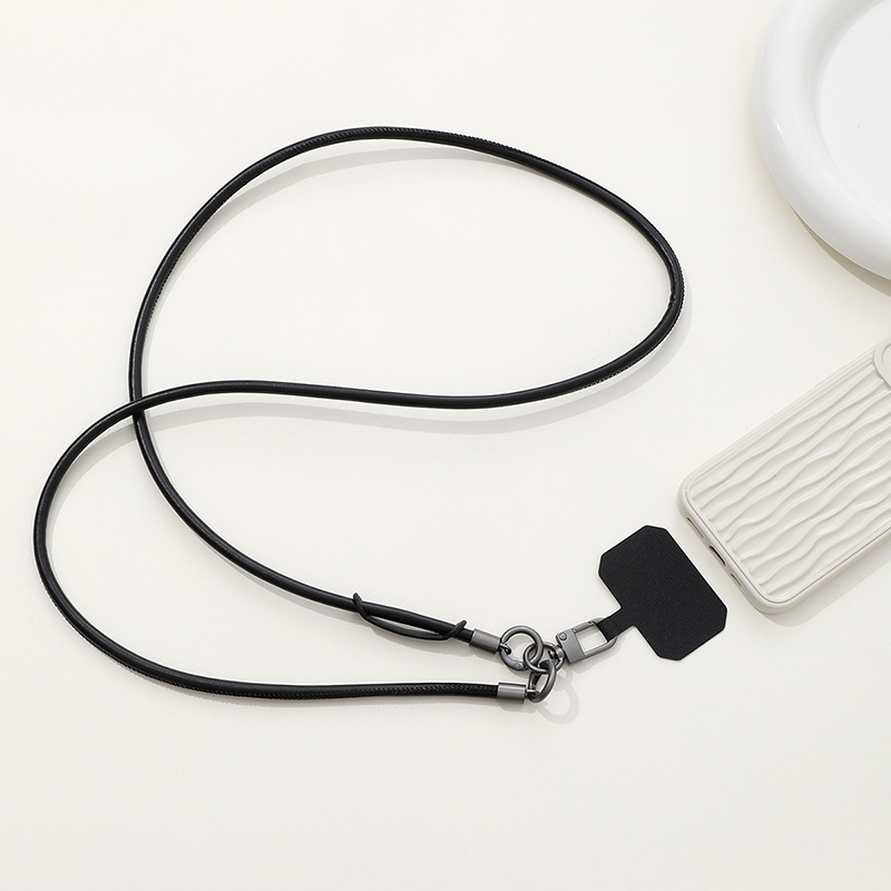 Leather Mobile Phone Lanyard Anti-lost Crossbody Back Halter Strong Durable Strap Rope