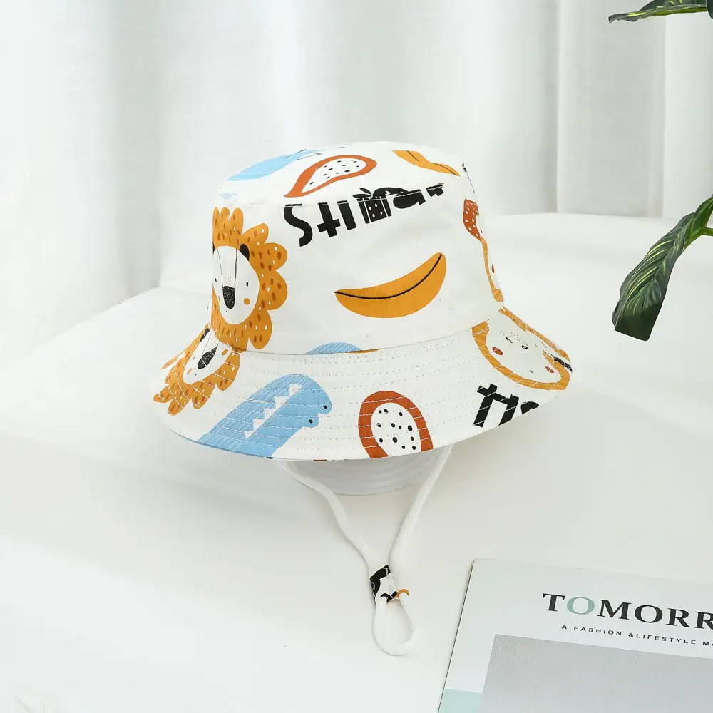 Children's Printed Dinosaur Bucket Sun Hat Big Brim Boy