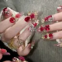 Finished Chinese Bow Fake Nail Patch view 1