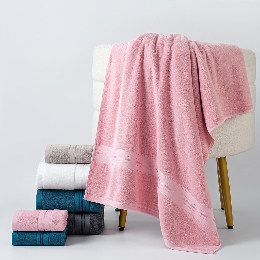 Pure Cotton Bath Towels For Home Use  Absorbent Towel Set For Adults 3