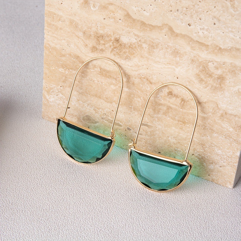 Semi Circular Earrings For Women Minimalist Versatile And Trendy