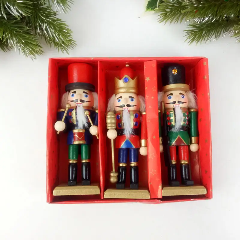 Wooden Nutcracker Puppet Soldier Ornaments