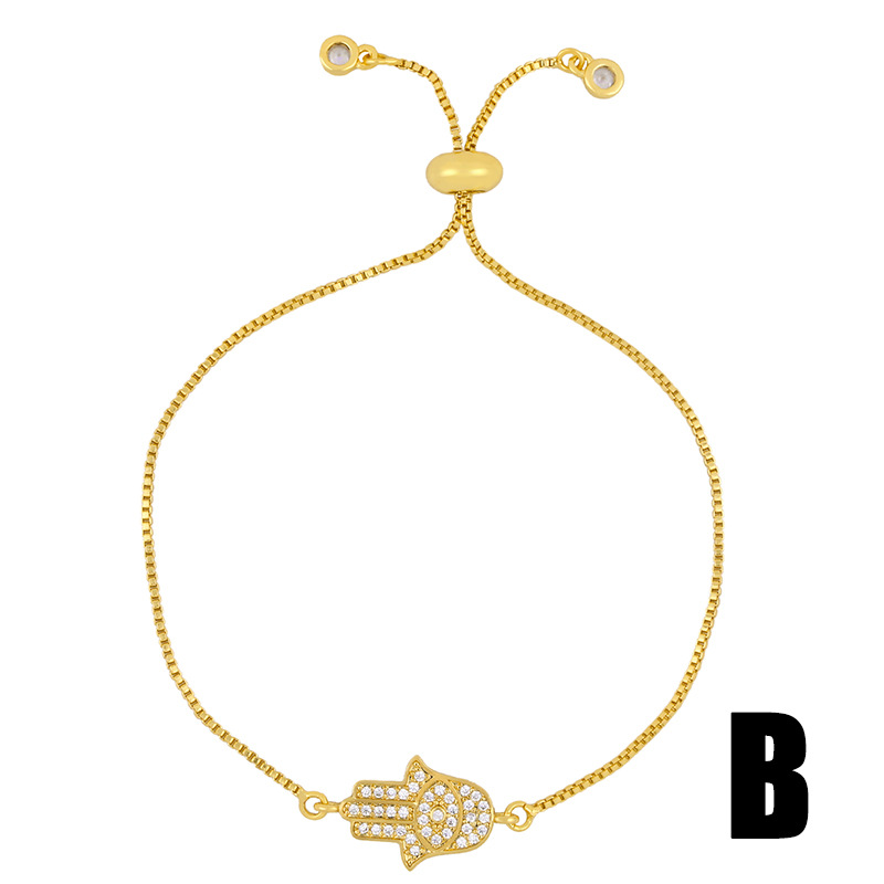 Zircon Crystal Pull Bracelet Female Letter Love Bracelet Personality