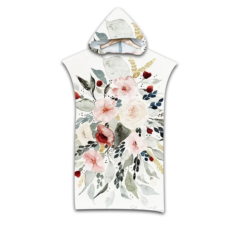 Beach Sun Protection Windproof Changing Bathrobe Hooded